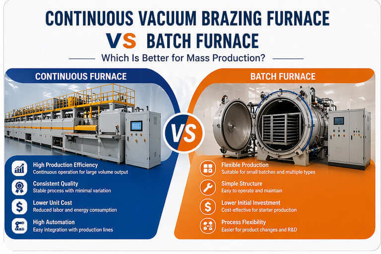 Continuous Vacuum Brazing Furnace vs Batch Furnace