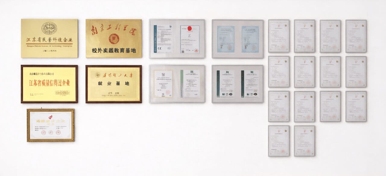 The Synthe vacuum furnace factory's honor wall includes certifications, certificates, awards, etc.