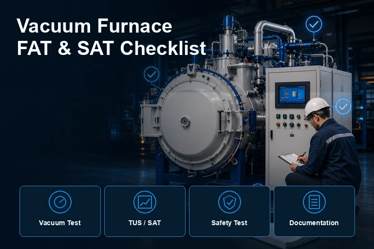 Vacuum furnace factory and site acceptance testing cover with measurable checkpoints