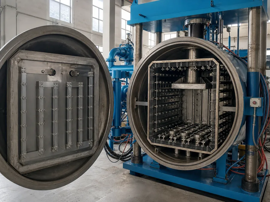 Vacuum-diffusion-bonding-brazing-furnace-open-door
