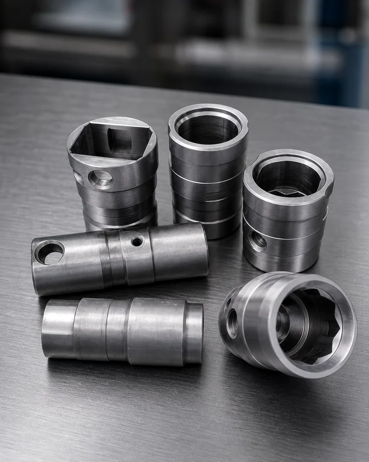 Blind-hole spline parts for vacuum carburizing