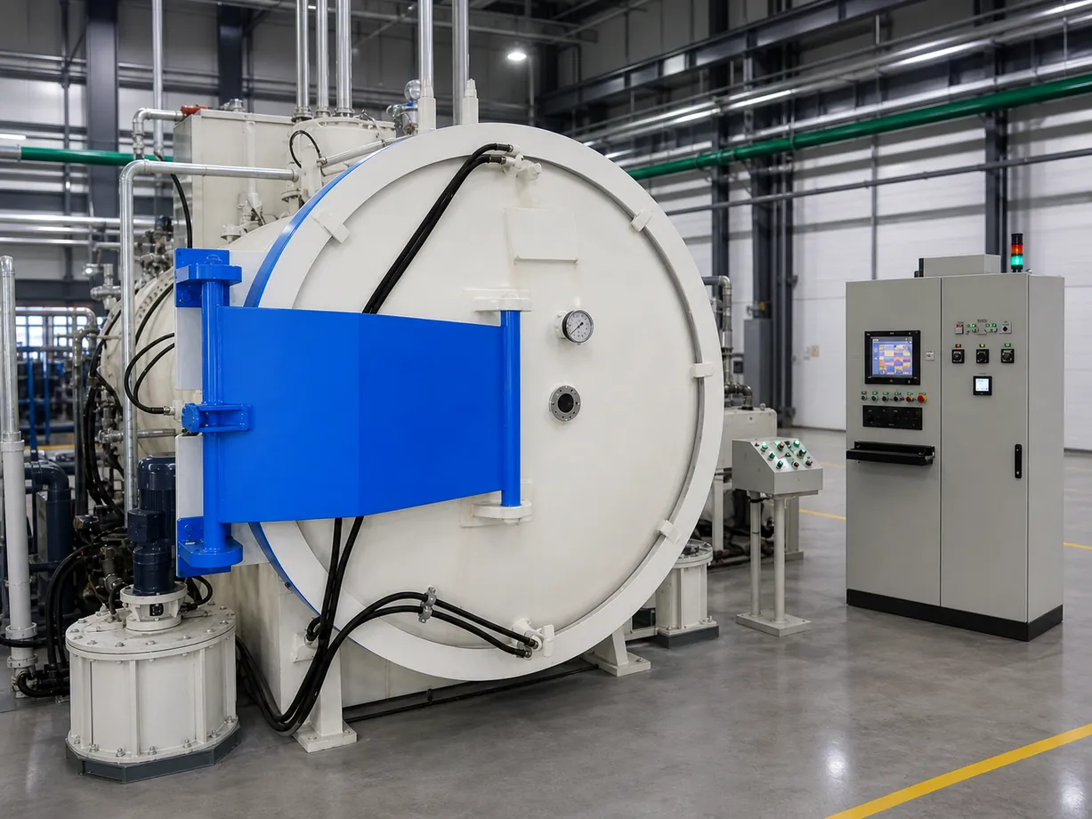 Vacuum carburizing furnace configured for oil quenching