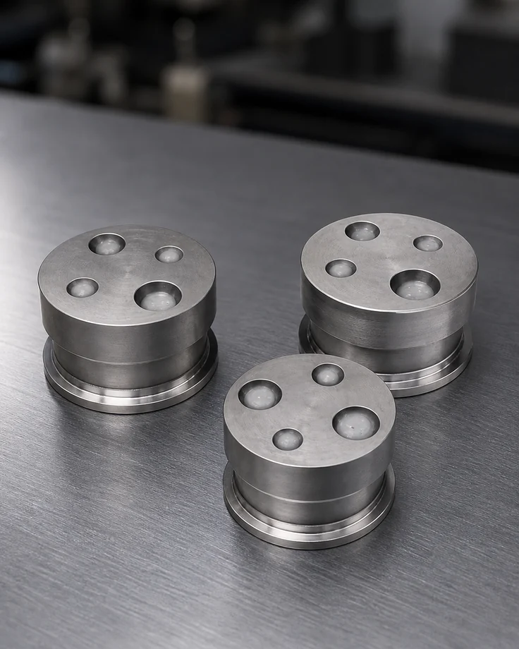 Precision stainless-steel parts after vacuum carburizing