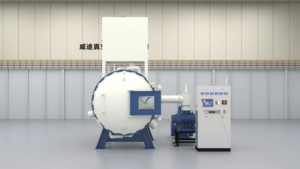 SYNHTE vacuum furnace system with chamber, controls and vacuum equipment
