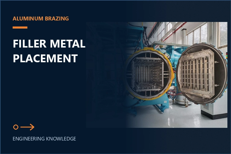 High vacuum aluminum brazing furnace with an engineering title about filler metal placement