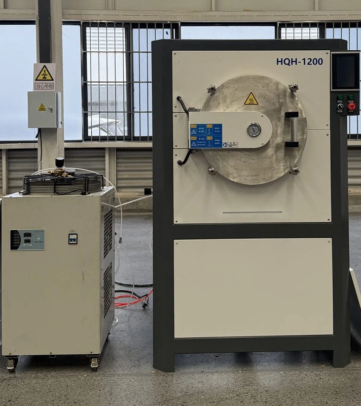 Complete SYNHTE hydrogen atmosphere tube furnace with chamber, auxiliary cabinet and control system