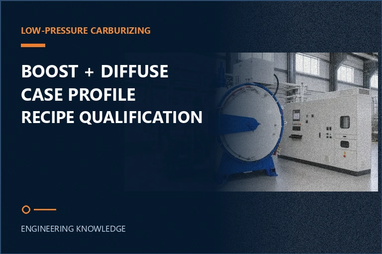 Vacuum carburizing furnace with an engineering title about boost and diffusion recipe control