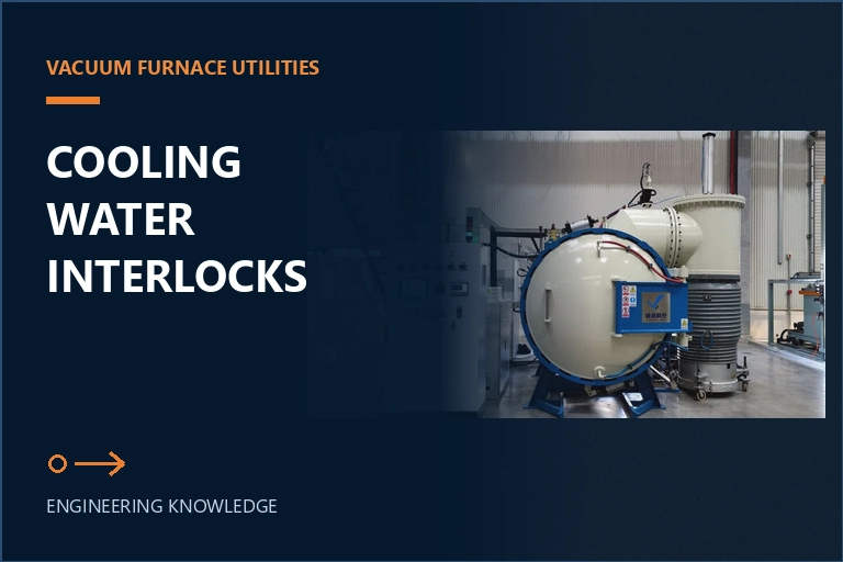 Vacuum gas quenching furnace with an engineering title about cooling water interlocks