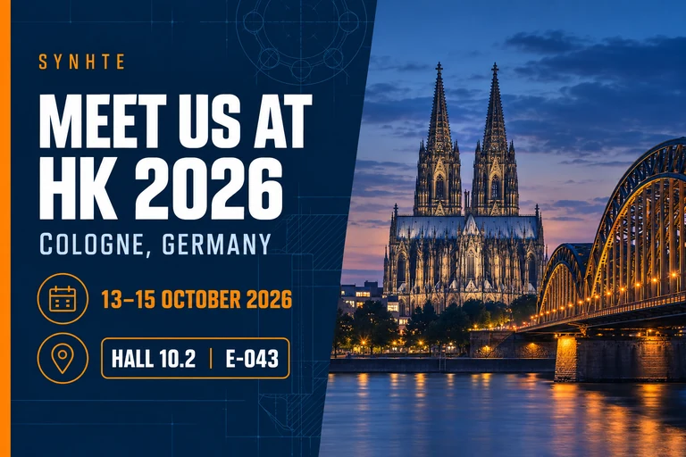 SYNHTE invitation to HK 2026 in Cologne, October 13–15, Hall 10.2, Booth E-043